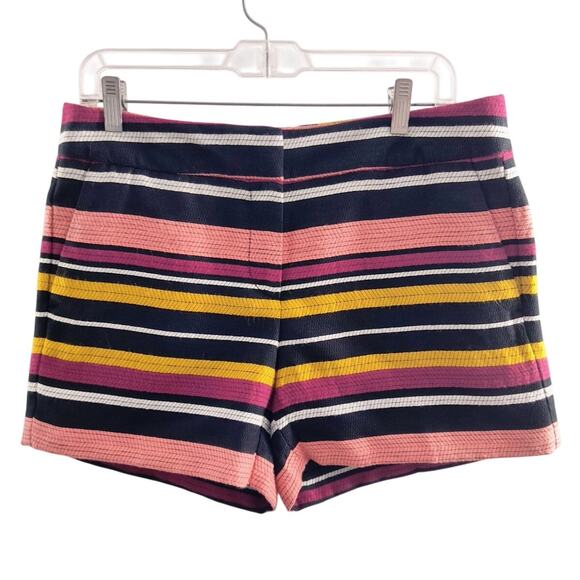 Ann Taylor Factory Shorts Wmn's Sz 6 Multicolor Striped 5" Inseam Woven Pockets - Picture 11 of 16